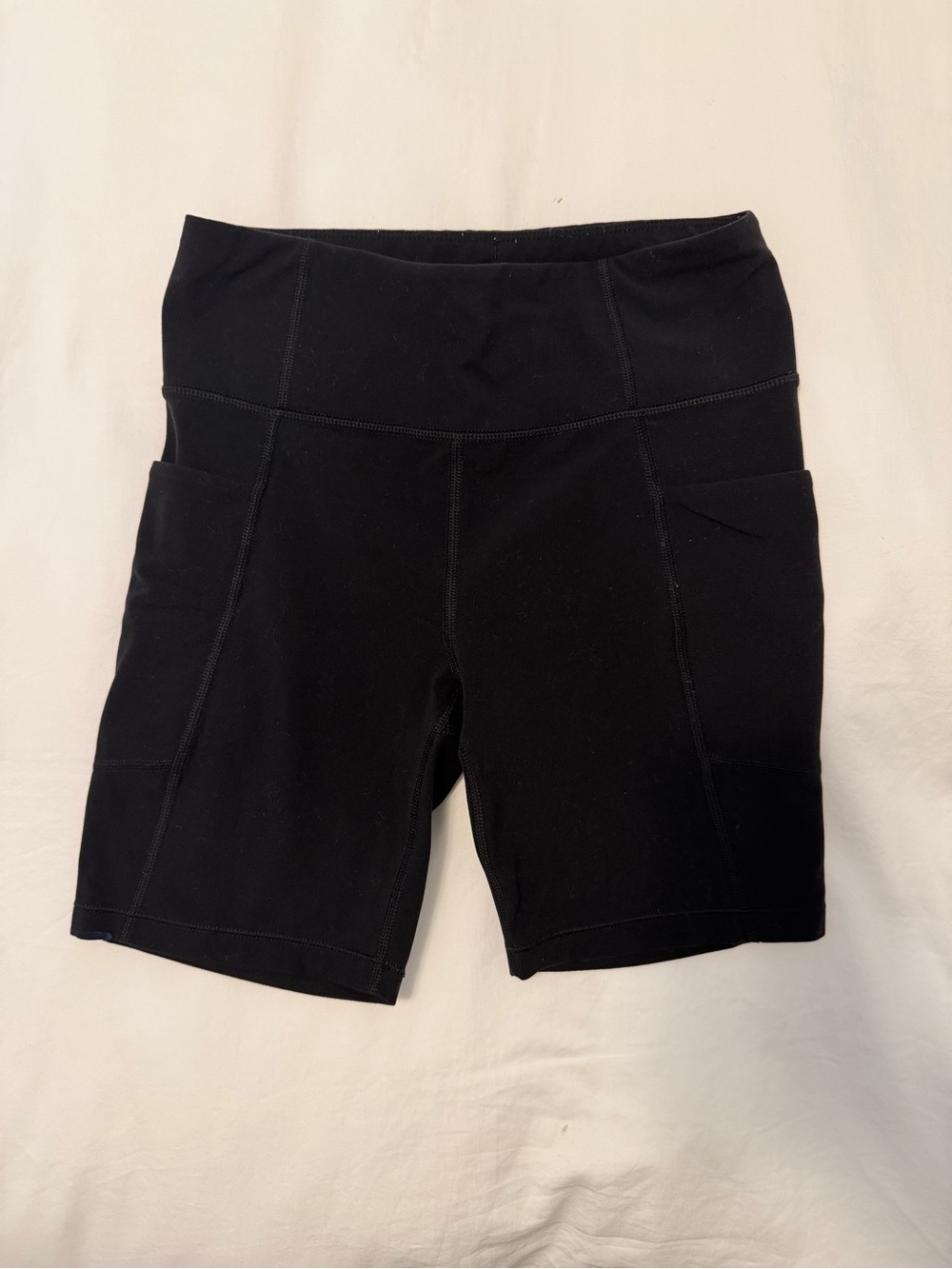 Athleta GirlBlack High-Waist Bike Shorts with Side Pockets